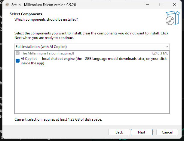 Installer: Select Components page