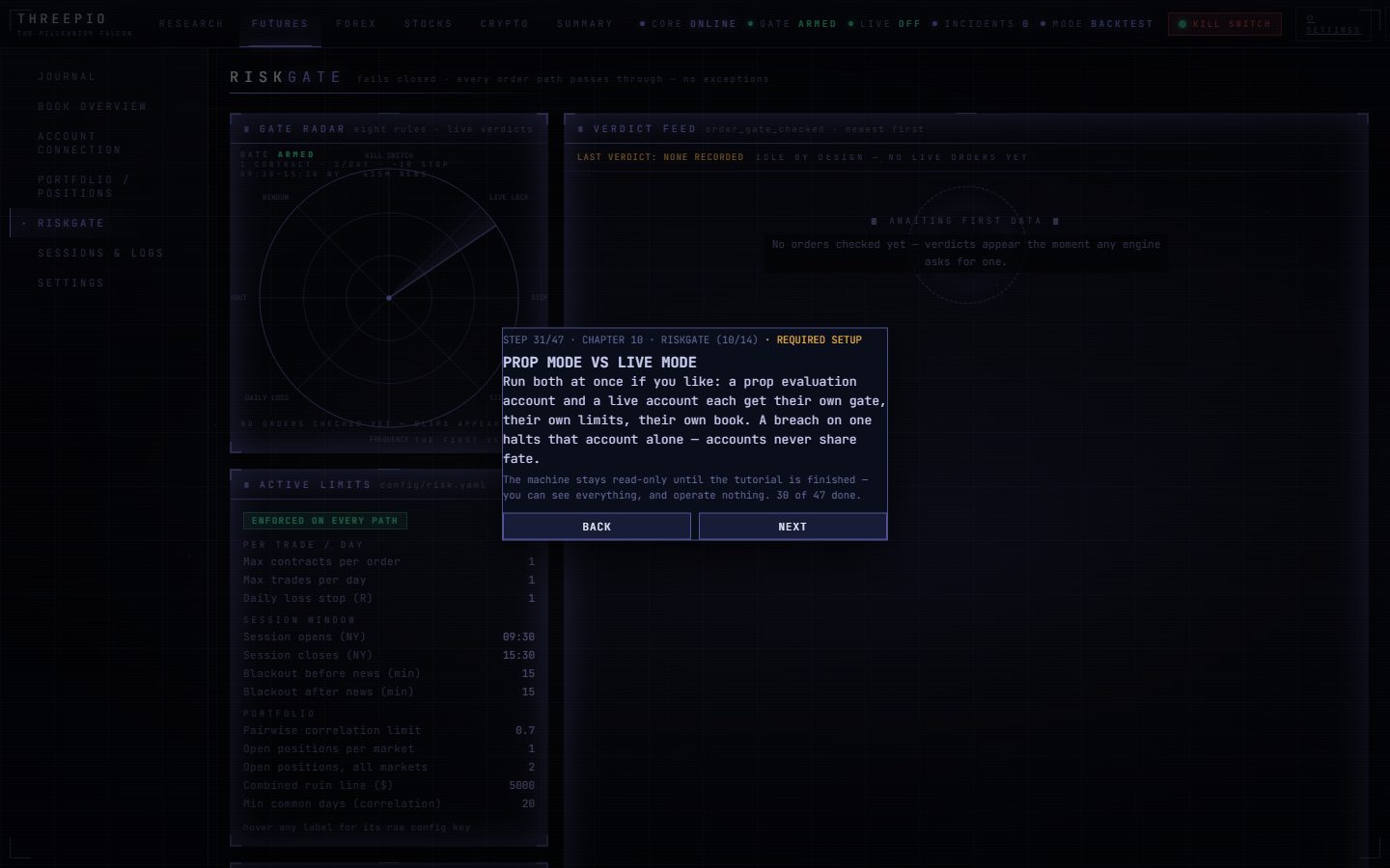 Tutorial card 31 of 47: PROP MODE VS LIVE MODE