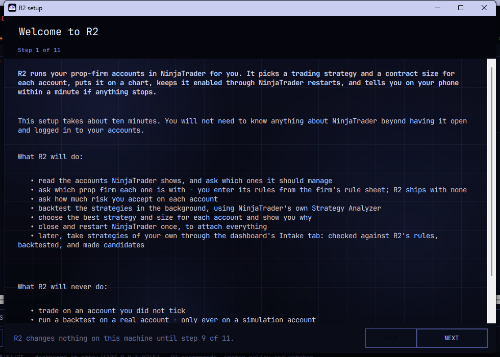 Step 1 - Welcome to R2