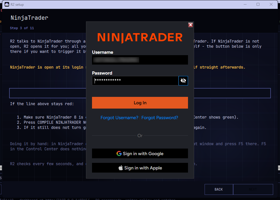 Step 3 - NinjaTrader